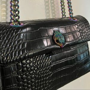 Kurt Geiger London Croc Embossed Leather Handbag